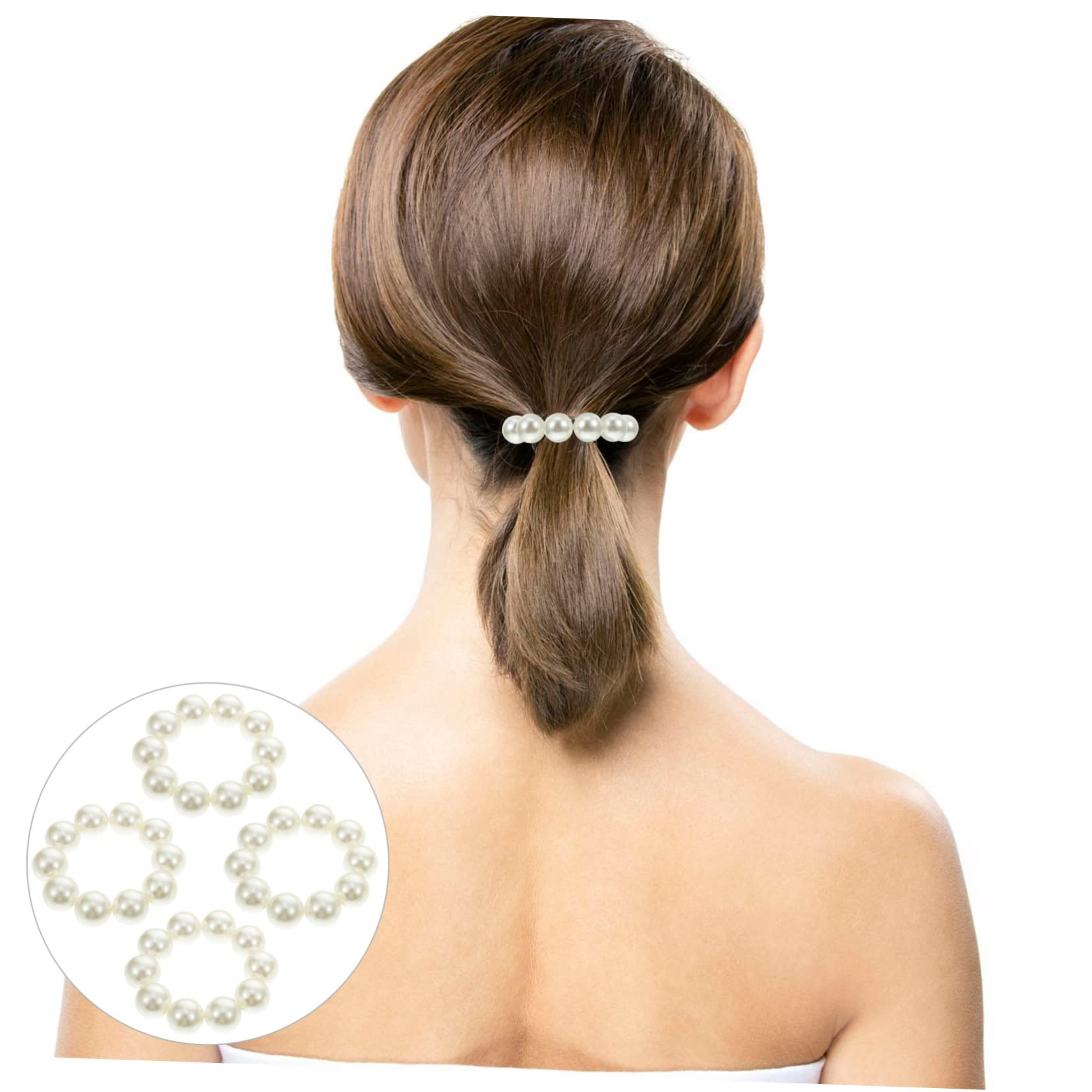 FRCOLOR 3er-set Vielseitige Haargummis Für Damen Armbänder Mädchen Elastische Pferdeschwanzhalter Harzmaterial Für Dauerhaften Gebrauch 4 Stück X 3