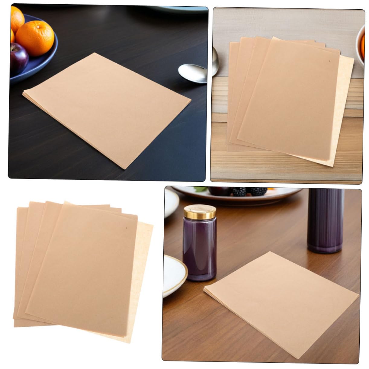 ERINGOGO 500piezas Bandeja De Horno Papel Vegetal Resistentes Grasa Papel Para Repostería Grueso Para Barbacoa Hornado y Freír