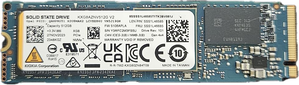 Unlimit DealKIОXIA 512GB PCIe Gen4x4 NVMe SSD M.2 2280 KXG8AZNV512G