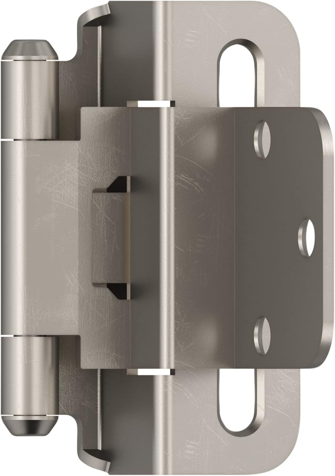 3/8 inch Offset Inset Hinges, Self Closing Inset Satin Nickel