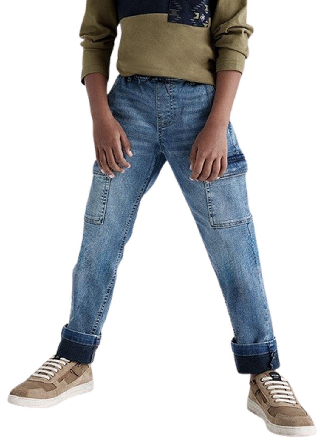 Mayoral Pantalon Denim Jogger Cargo para niño