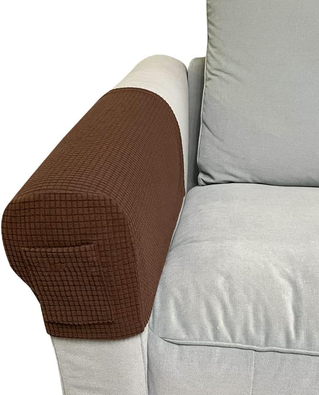 Skybook Armrest Chair Covers with 1 pocket Stretch Armchair Couch Arm Rest Cover AntiSlip