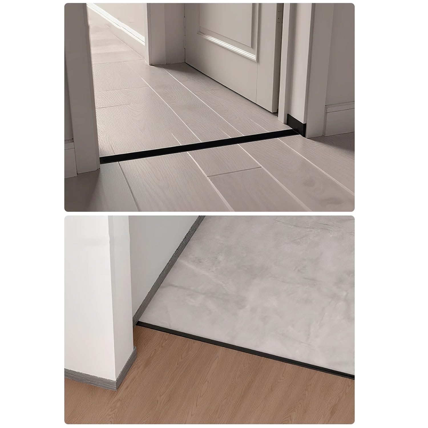 Aluminiowa listwa przejściowa T, przegroda podłogowa do łączenia szczelin, trwały i bezpieczny próg do płytek podłogowych, 2,4 cm x 2,7 m