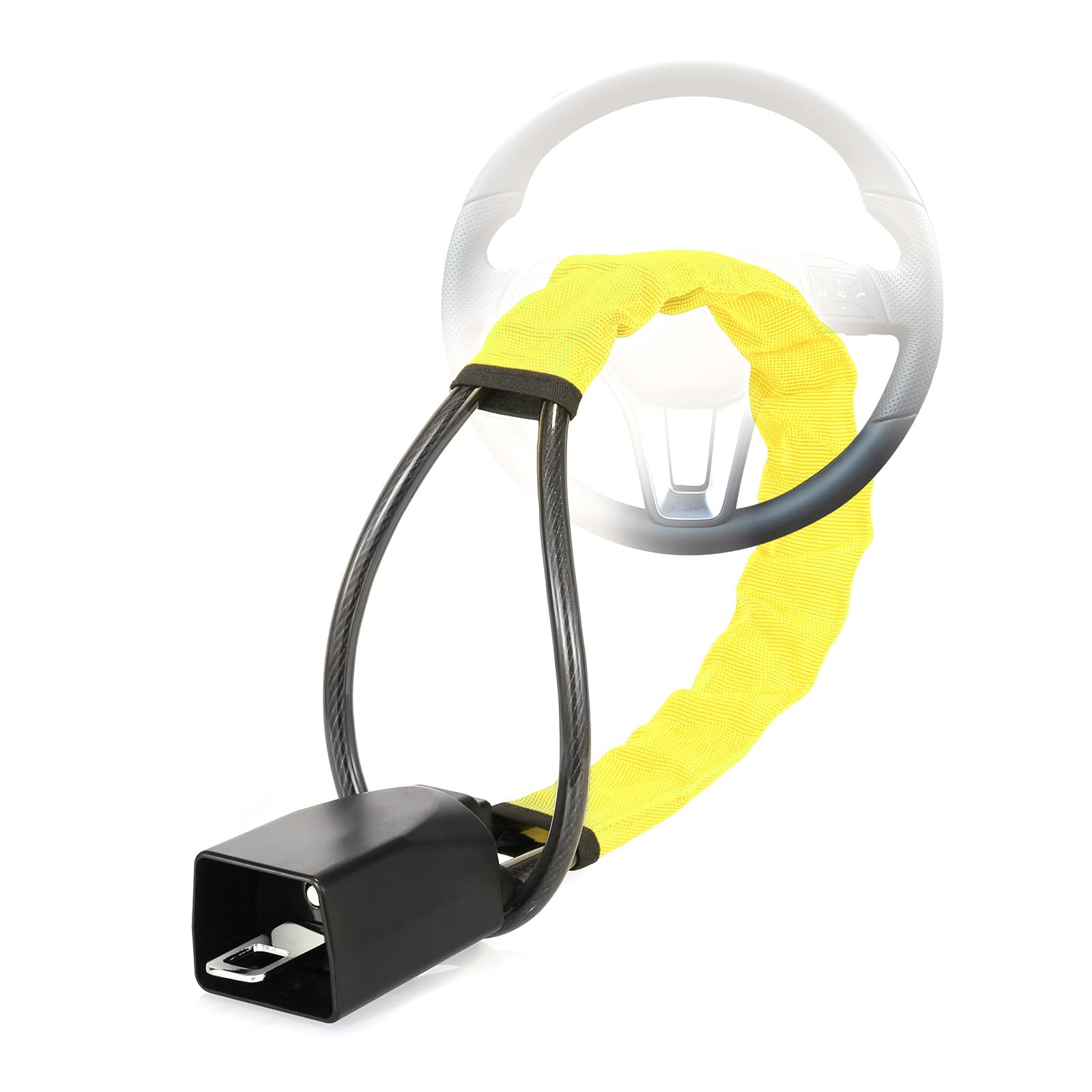 Antifurto Auto Bloccasterzo Universale - Serratura Per Pedali Acciaio Inox Con 3 Chiavi