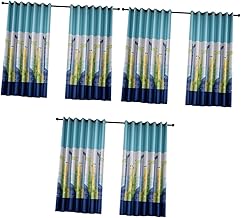 Luxshiny 3 Peças Painéis Blackout Para Sala De Estar Cortina De Chuveiro Decorativa Cortinas De Chuveiro Transparentes Cortinas De Janela Forro Cortinas Blackout Cortinas Azuis Simples