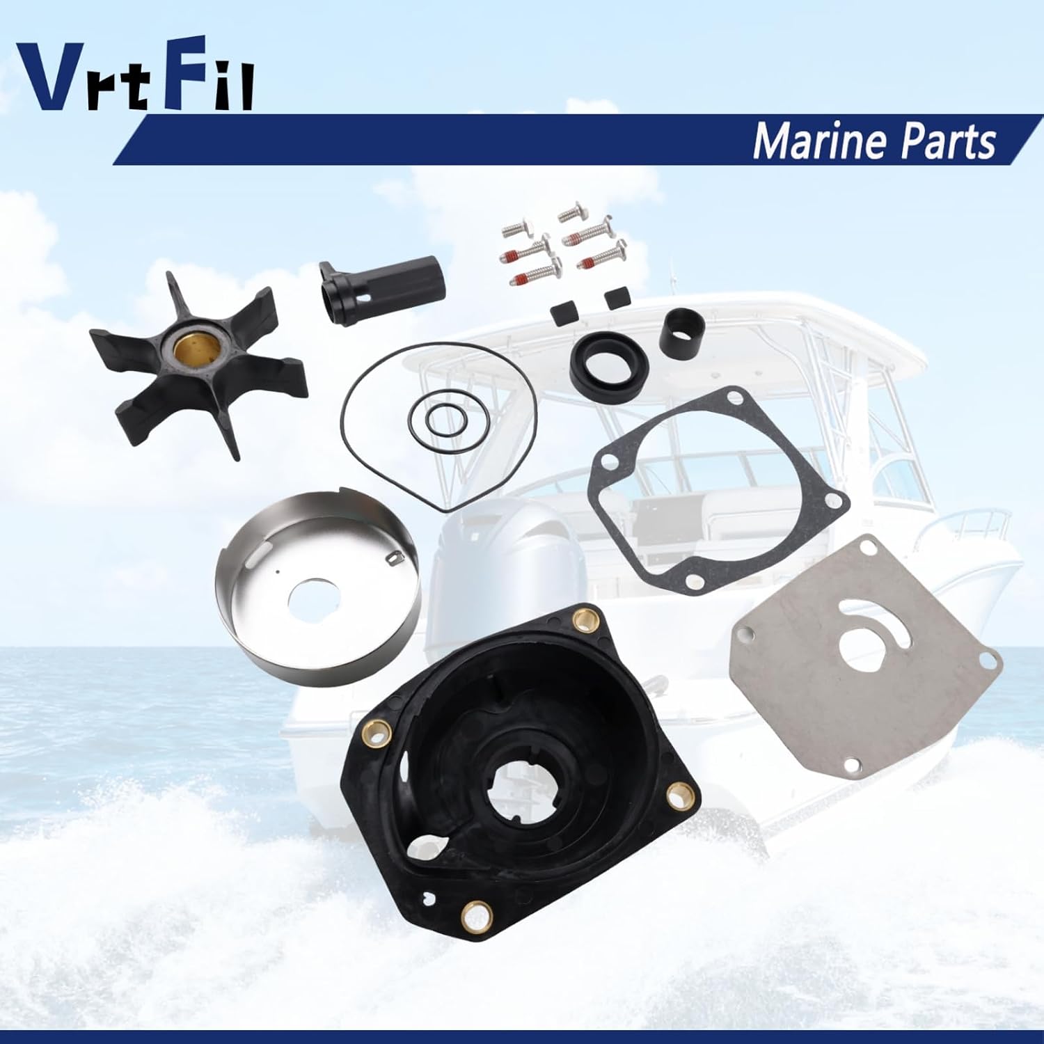 432955 0436957 Water Pump Repair Kit Compatible with Johnson Evinrude Outboard 50-70HP