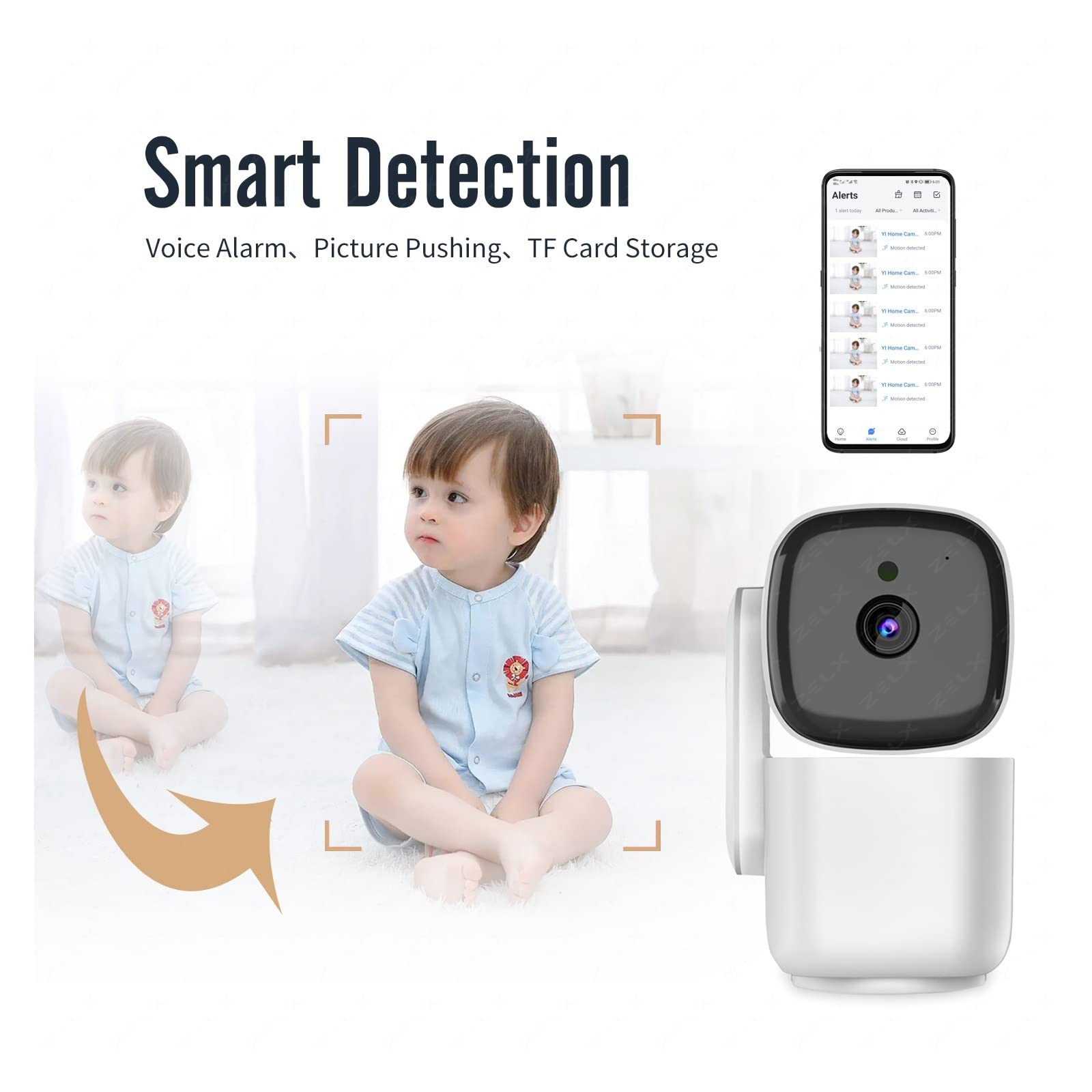 Kamera bezpieczeństwa zewnętrzna, 5G niania elektroniczna Baby Monitor kamera wewnętrzne automatyczne śledzenie 1080P HD kamera do nadzoru wideo noktowizor dwukierunkowy dźwięk ochrona bezpieczeństwa