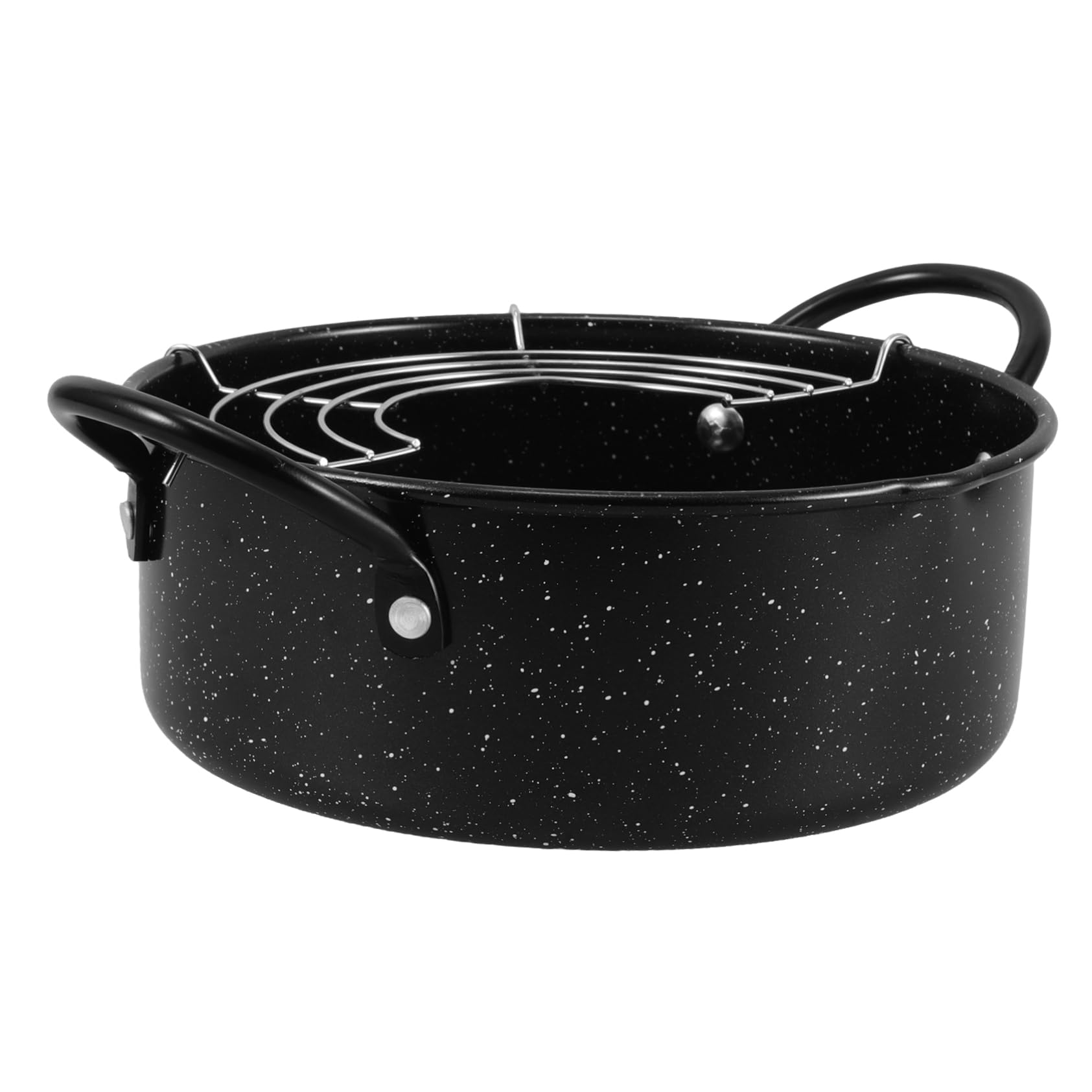 OFFSCH Cooking Pot Filter Small Deep Fryer Iron Frying Pan for Gas Stove Electric Range
