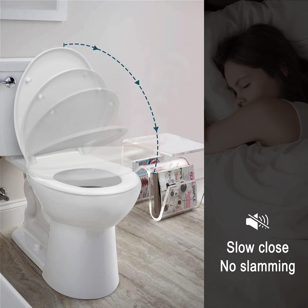 WC Sitz Mit Kindersitz, Toilettendeckel Klodeckel Mit Absenkautomatik, Familien Klobrille Mit Absenkautomatik Und Magnethalterung Robuster Deckel,Oval