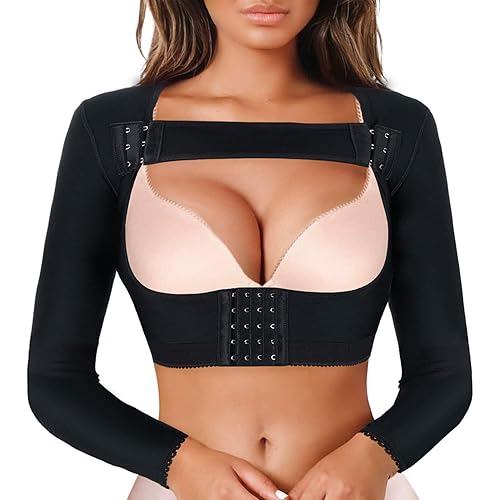LANCS Women Upper Arm Shaper Post Surgical Compression Sleeves Slimmer Tops Posture Corrector Vest Shapewear