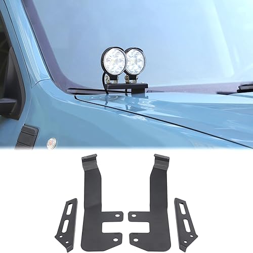 Miniatura 8 de Soportes de montaje de luz para capó de automóvil, compatibles con Ford Maverick 2022 2023, foco LED, luz de trabajo, soporte de montaje de soporte