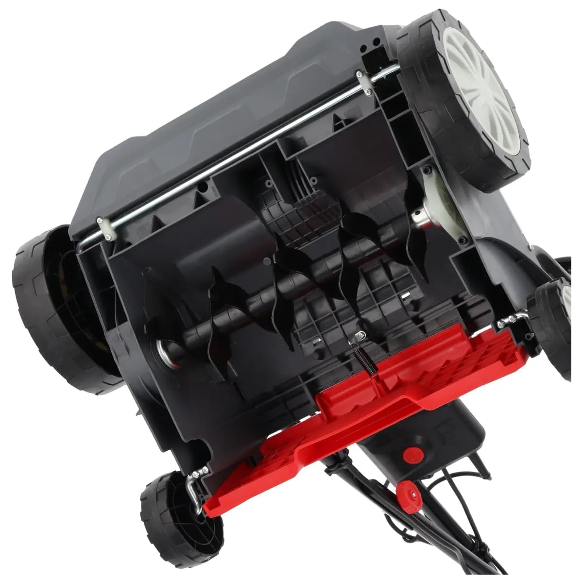 Vertikutierer/Rasenlüfter DEDRA, elektrischer Antrieb, stark 1500 W, 3000 U/Min, 32cm Arbeitsbreite, niedriger Geräuschpegel, 30 l Fangsack, mit Tiefenverstellung