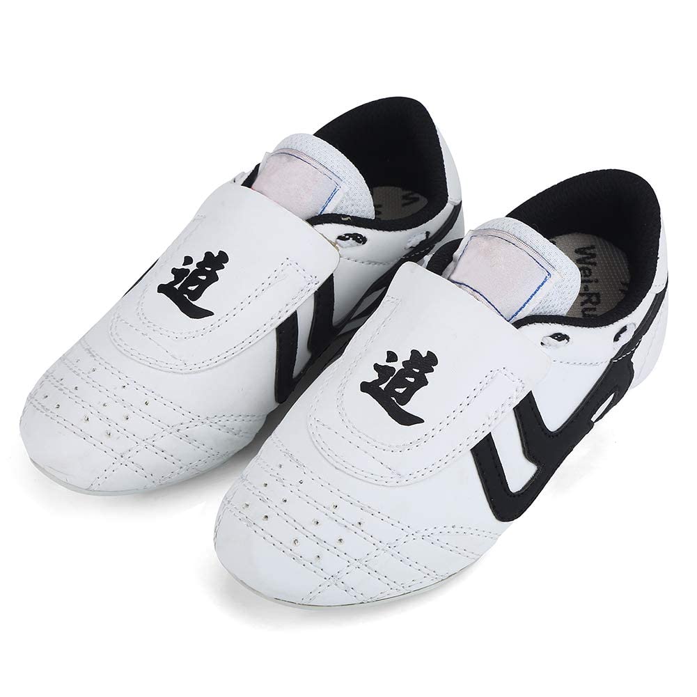VGEBY Zapatillas de Taekwondo Antideslizantes Zapatos de Artes Marciales para Adultos y Niños, Unisex, Talla 28-45, Blanco