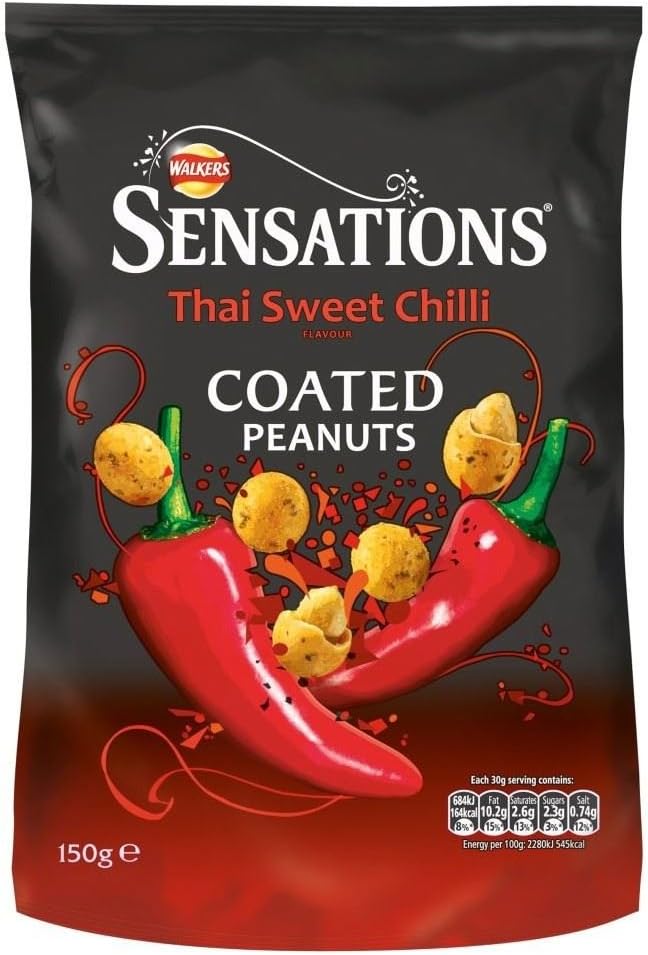 Walkers Sensations Thai Sweet Chilli Coated Peanuts (165g)