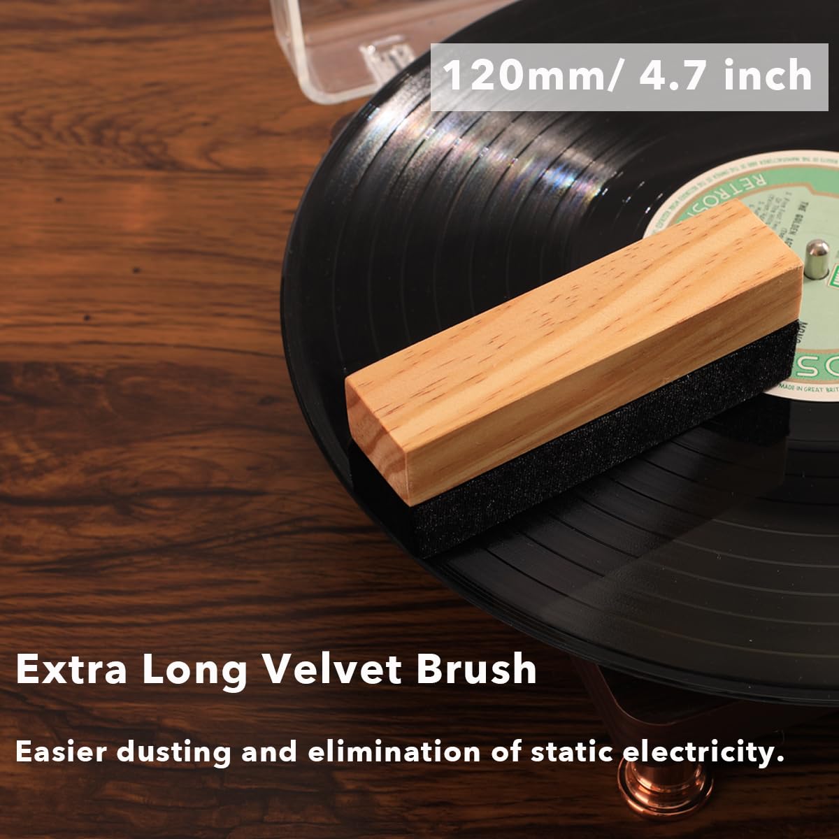 Vinyl Schallplatt Reinigung - Set Bestehd Aus Kohlefaserbürste, Stylus-Pinse