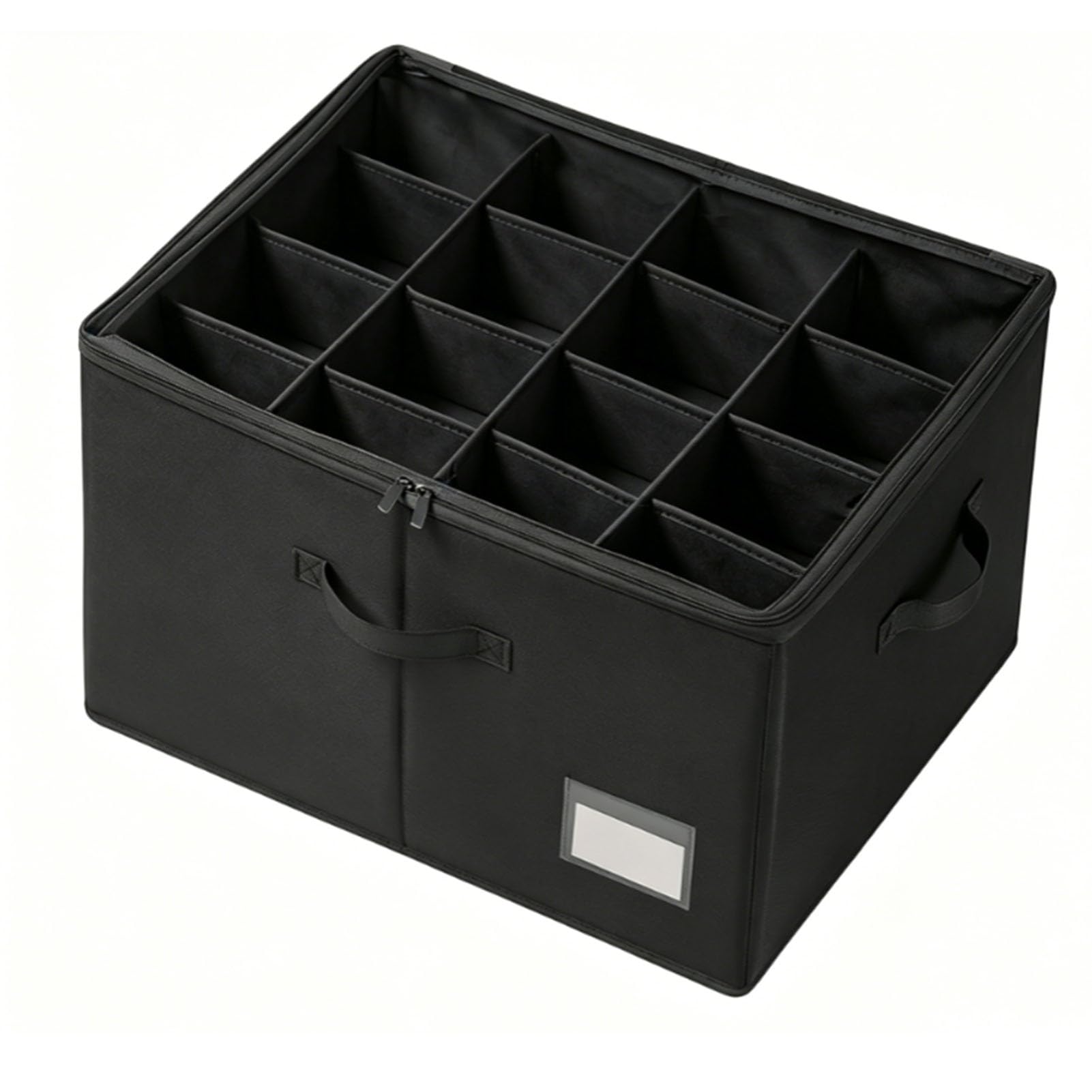 Organizer per Scarpe Scatola Impilabile in Tessuto Oxford Impermeabile e Antipolvere per 16 Paia di Scarpe, Ideale per Armadi e Ingressi (BLACK)