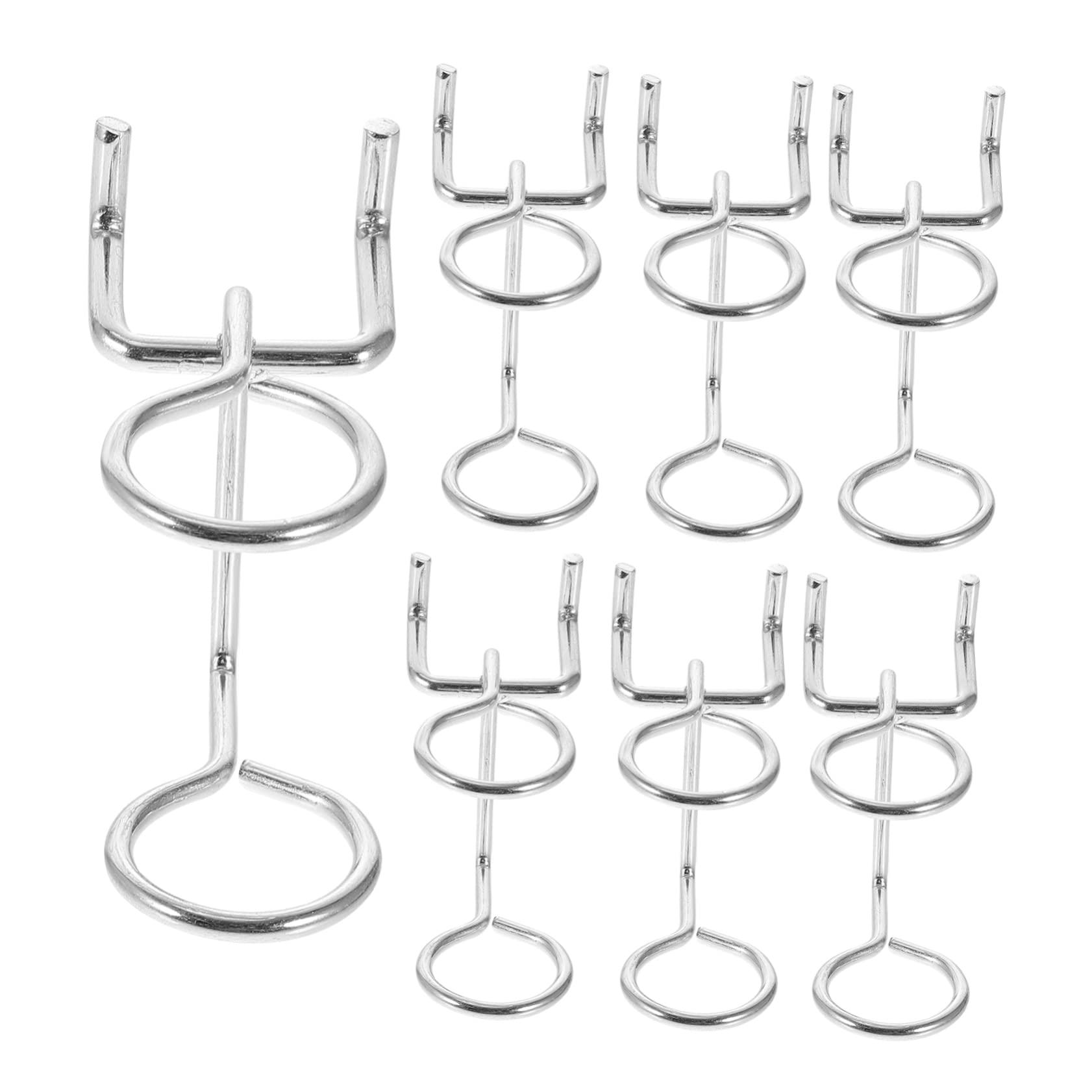 Angoily 20 Pack Iron Pegboard Hooks Multi-Tool Holders for Screwdriver Pliers Wall Organizer Accessories Double Ring Rack Easy Install Home Office Garage Storage