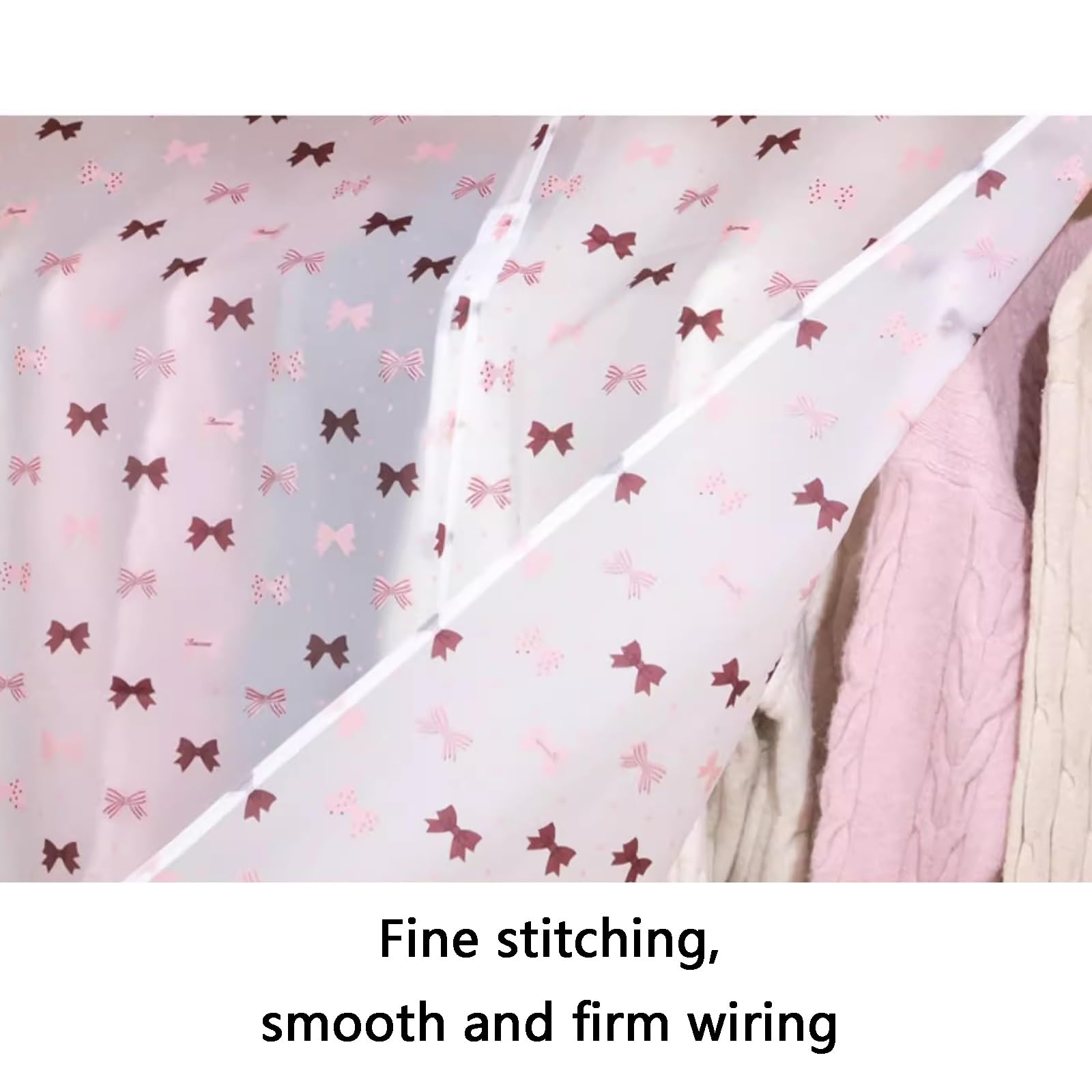 Kleidersack, Durchscheinende Spind-Kleiderhülle, Kleidersack for Aufhängen von Kleidung, mit Klettbändern und Spanngurten(110 * 120cm/43 * 47in)
