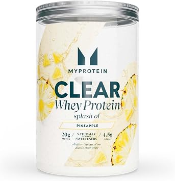 Myprotein Clear Whey Splash Protein Powder | 20g Protein Per Serving | Hydrolysed Whey Isolate | Low Calorie, Zero Sugar Clear Protein Drink | Refreshing Protein Juice Pineapple