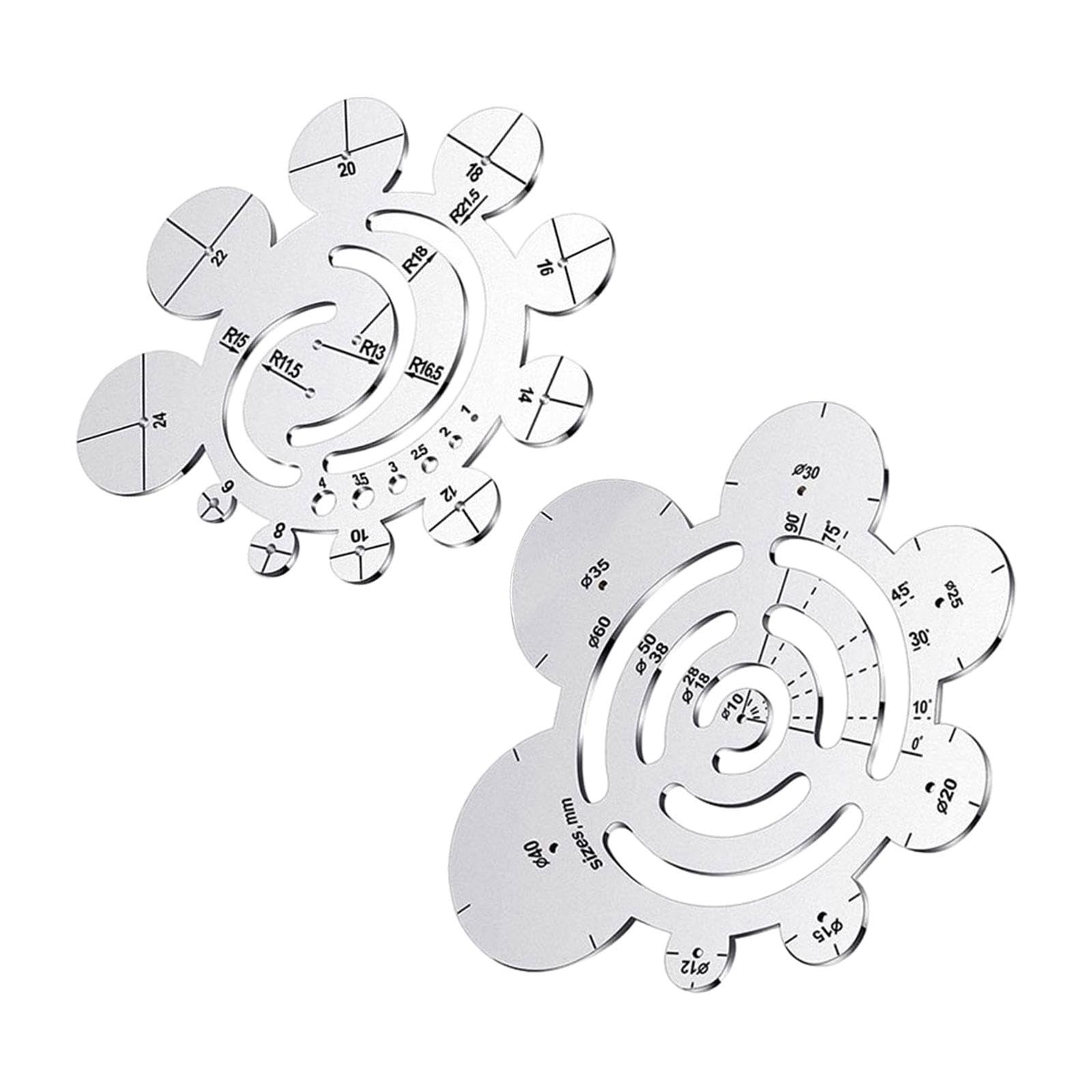 5 set di 2 righelli da disegno fai da te in pelle per lavori in pelle accurati righelli da taglio gadget