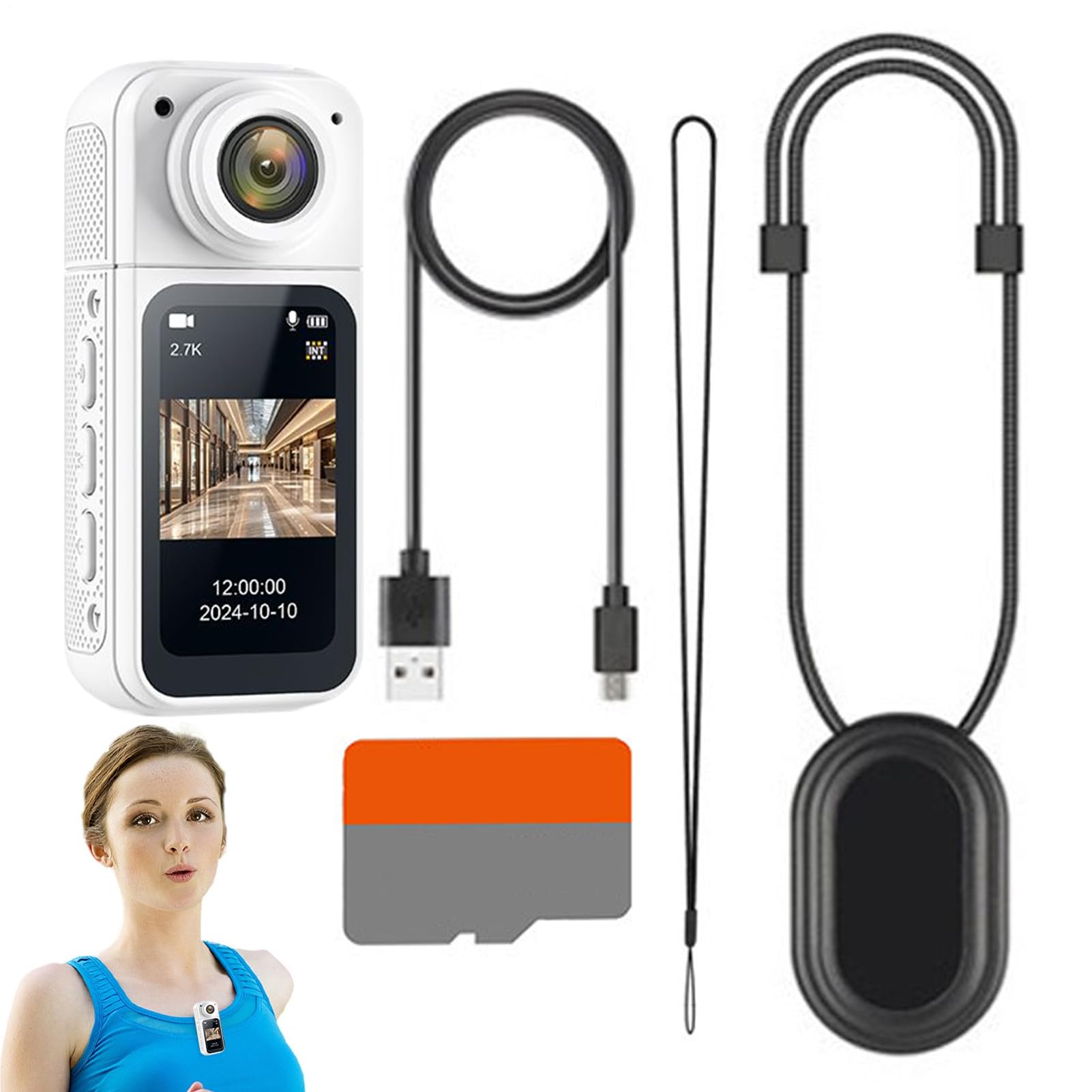 Generico Pov Camera Fotocamera Da Pollice Senza Mani Per Riprese Pov | Video e Foto Senzaman per Sport Vlog Familiare Viaggi Passeggiate con Animali Ciclismo Avventura