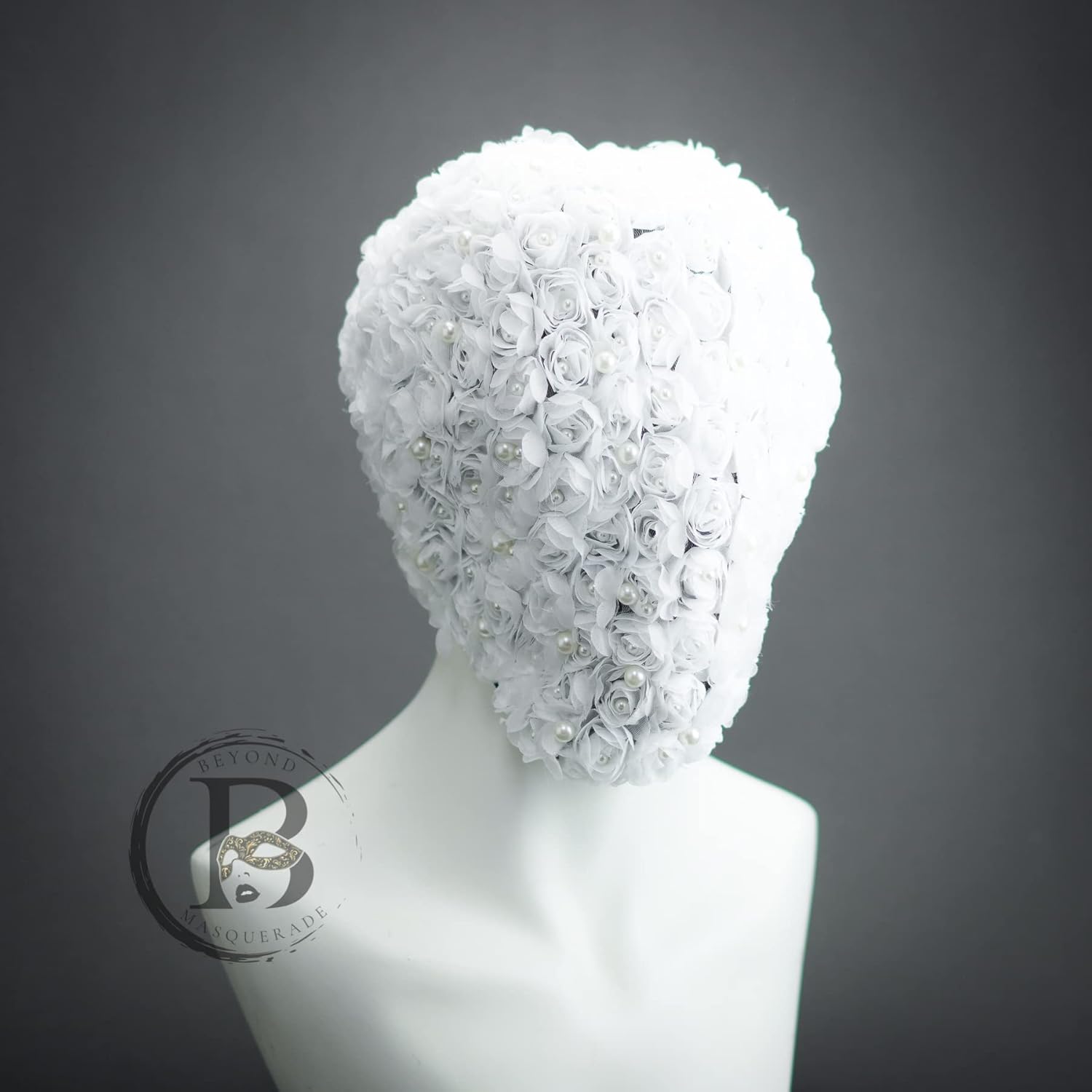 Haute Fashion Masquerade Masks Floral Studded Full Face Mask Cover Halloween Wedding Masquerade Mask Couture Ski Mask