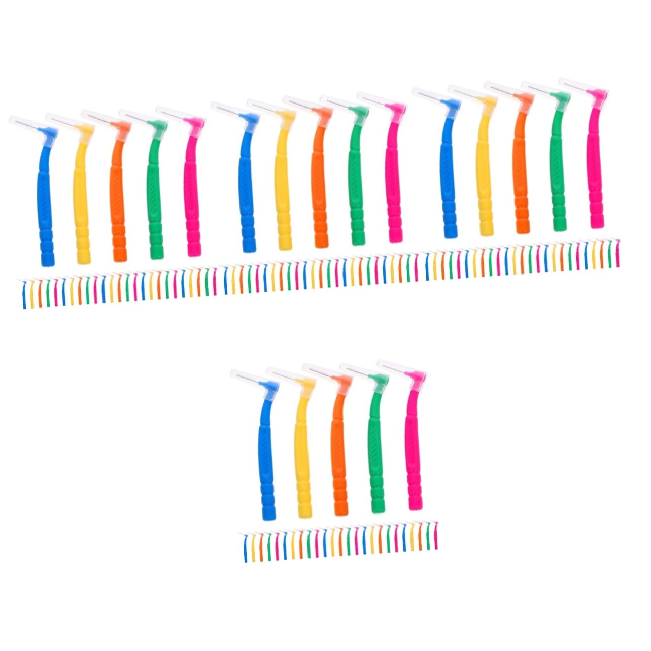 Baluue 120piezas Cepillos Interdentales Ligeros y Convenientes Para Cuidado Bucal Limpieza De Espacios Entre Dientes Disponibles