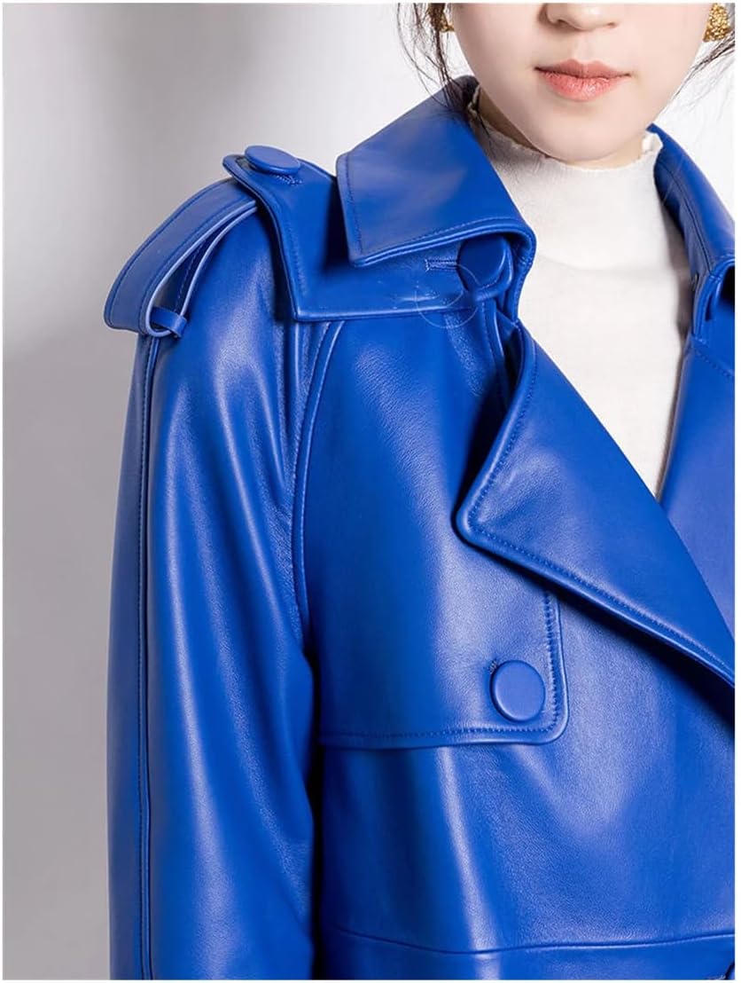 Haitpant Women's Spring Autumn Extra Long PU Leather Trench Coat Stylish Runway European Luxury Elegant Windbreaker
