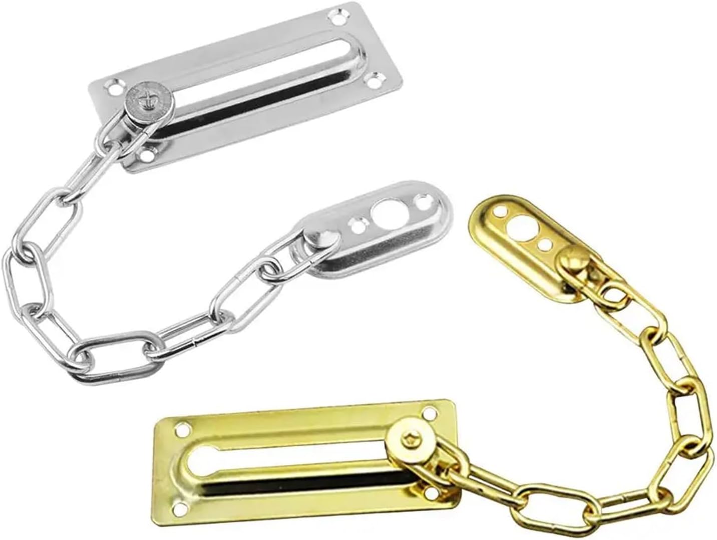 Stainless Steel Security Guard Chain Bolt Locks Safety Slide Bolt Chain Lock Guard Cabinet Latch Door Hardware 1Pcs