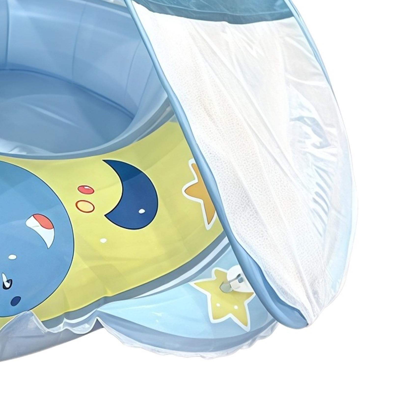 Flotador Infantil de Piscina con toldo Volante de Dinosaurio Inflable | Natación Infantil Verano Para playa vacaciones parque acuático lago río viaje accesorio fotográfico