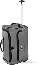 Sacola Bolsa Mala De Viagem Havana Tamanho Único de Poliéster com 2 Rodas fixas e Pés de Apoio Removível, Cinza, Santino - ORS193U