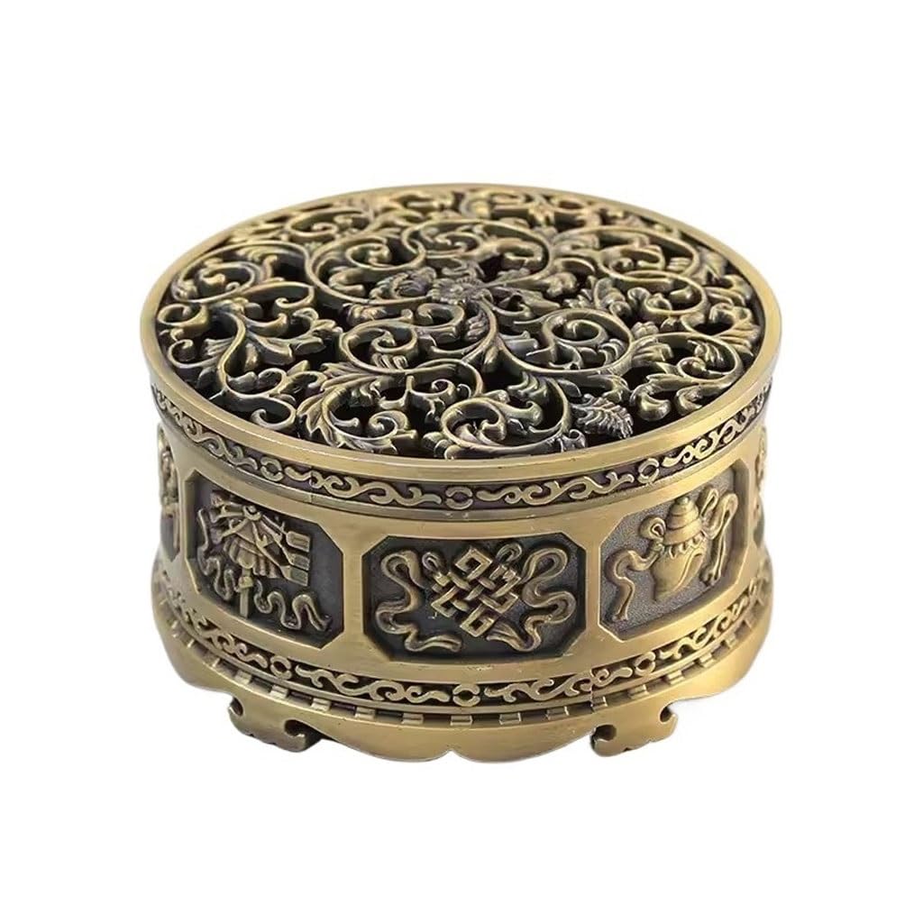 Incense Holder Base Metal Eight-treasure Furnace Household Incense Burner Sandalwood Indoor Tea Ceremony