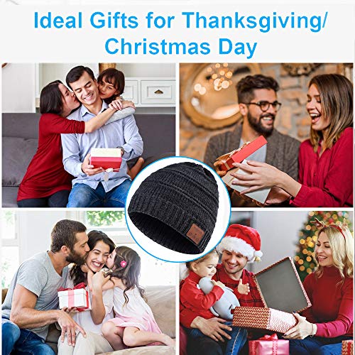 Regali Natale Originali Cappello Bluetooth - Idee Regalo Donna Uomo Beanie Bluetooth Musica Berretto, Idee Regali Natale Uomo/ Donna/ Adolescente/ Ragazza, Cappello Sportivo da Esterno Campeggio Sci - Image 6