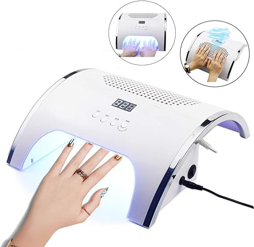 Miniatura 3 de BHVXW - Lámpara de uñas LED 2 en 1 de 80 W y máquina colectora de polvo de uñas, 36 LED, secado de uñas, manicura con dos potentes ventiladores de