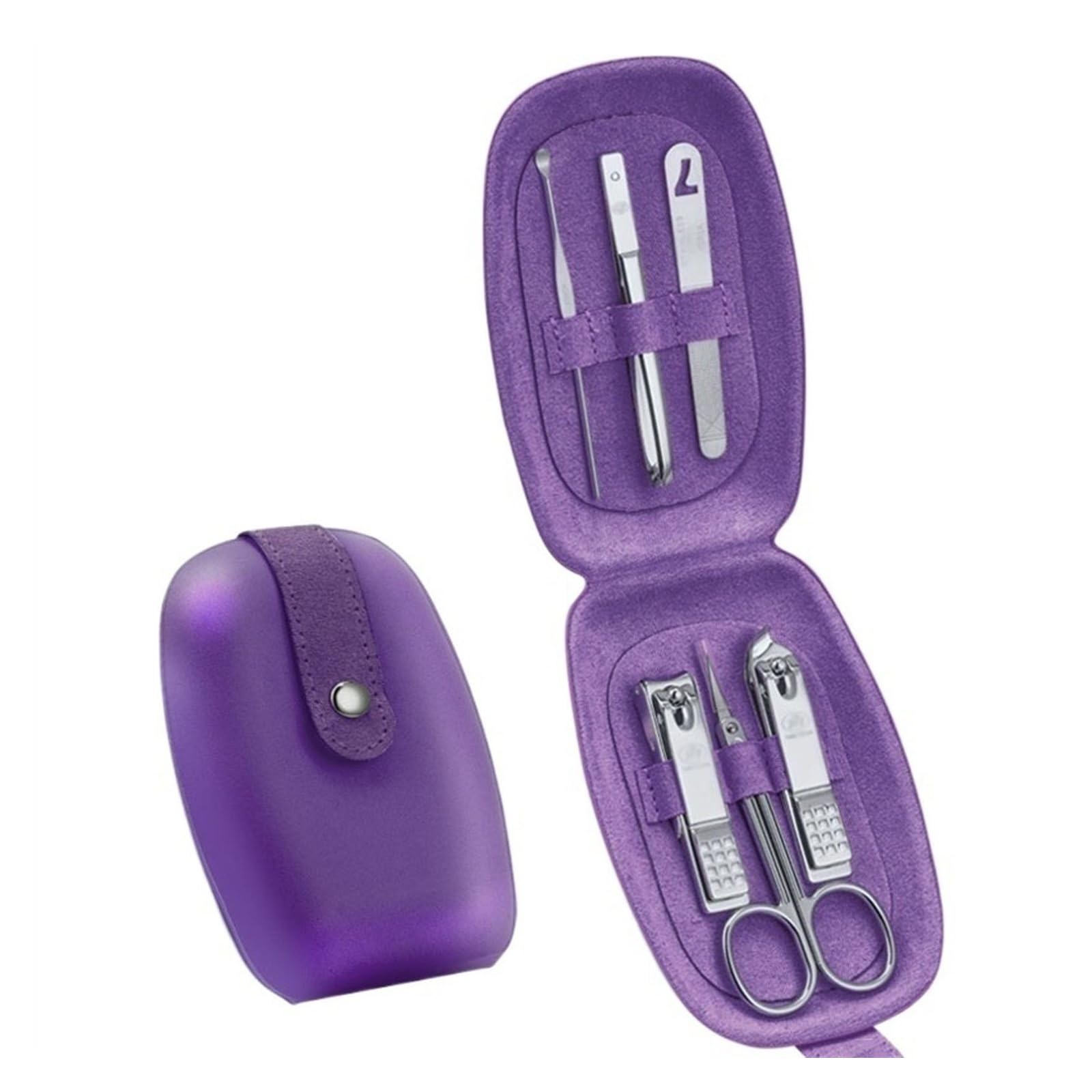 Nagelknipser-Set, 6-teiliges Nagelknipser-Set, Nagelknipser aus Edelstahl, tragbar, für die Reisepflege