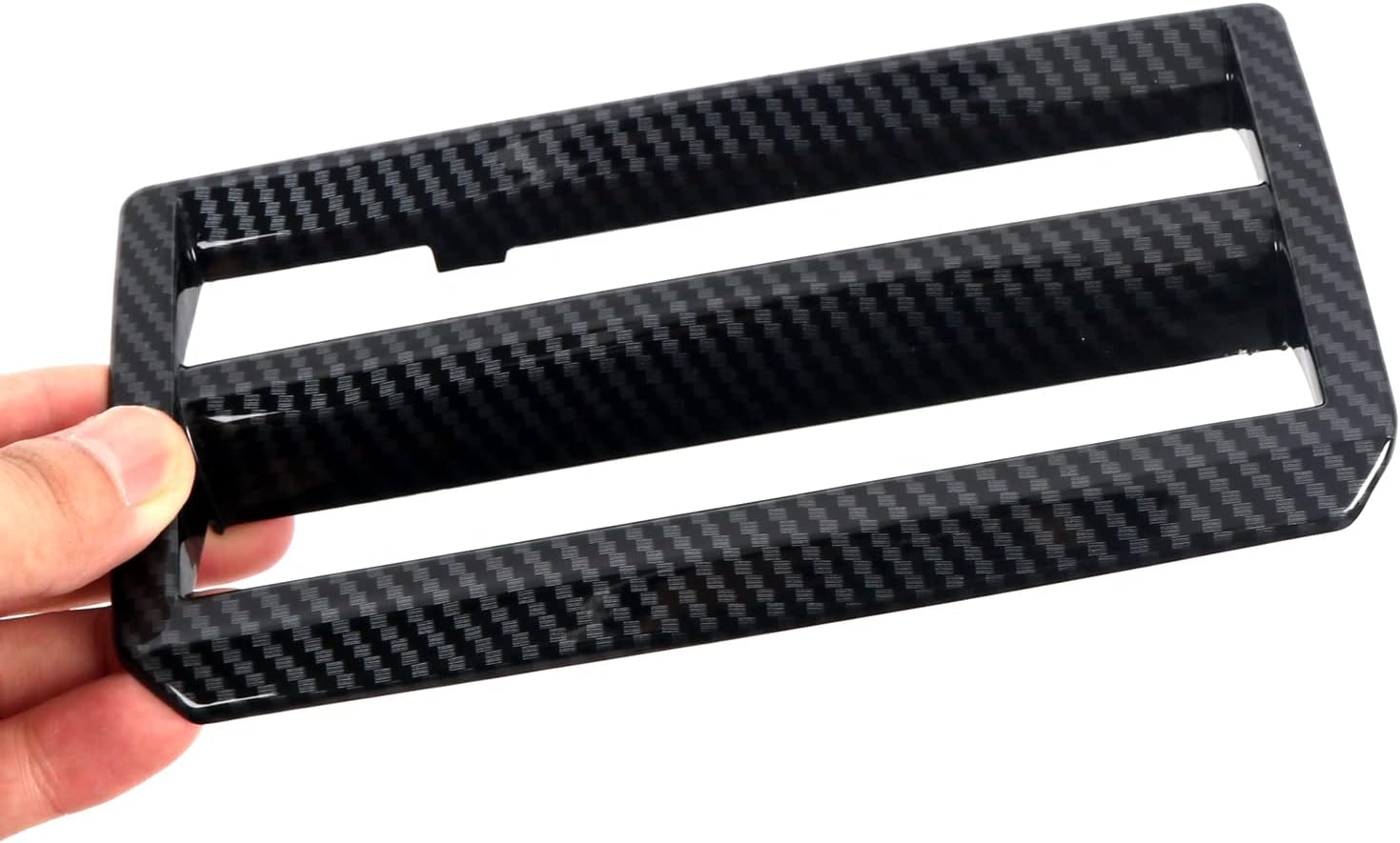 for Toyota Tundra 2022-2023 LHD Carbon Fiber Black Head Light Switch Button Trim 1pcs Car Accessories