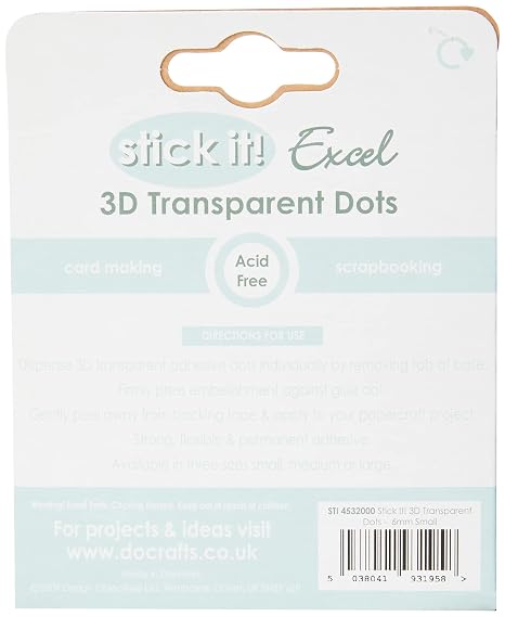 Stick it Small Excel 3D Transparent Dot
