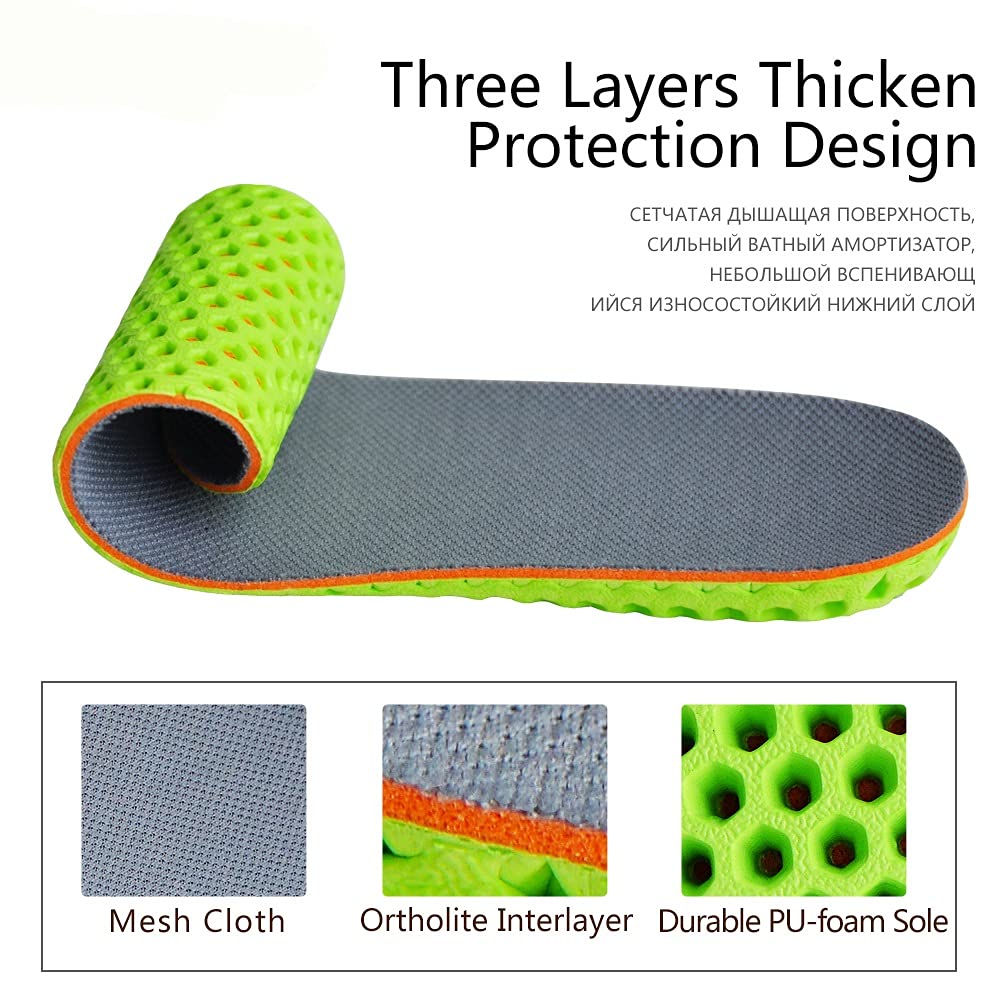Plantillas para aumentar la altura, suela de elevación invisible suave, transpirable, panal, aumento más alto, almohadilla para zapatos, tamaño libre para mujeres y hombres (color: 35-38 (2