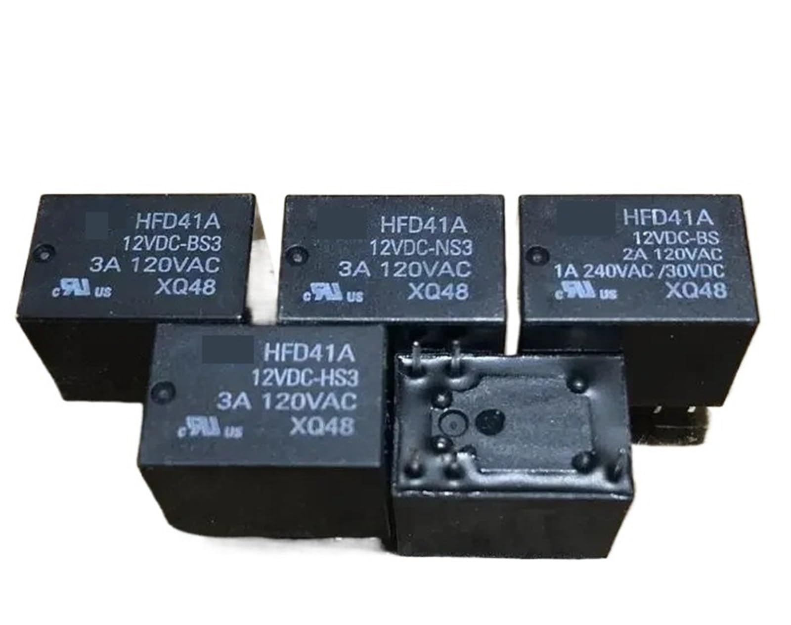 Relais 5 broches HFD41A 12V CC pour circuits imprimés et domotique