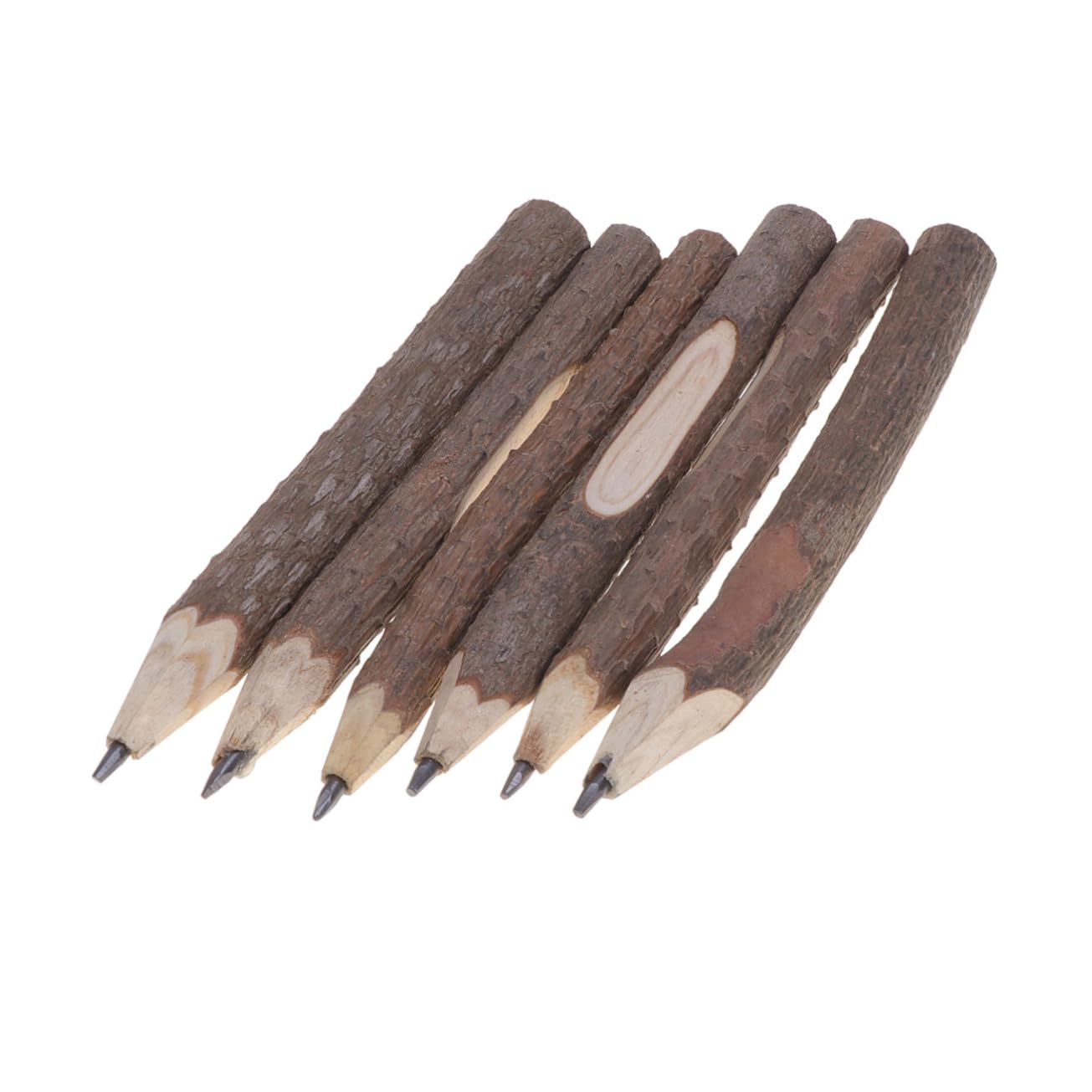 Operitacx6pcs Graphite Wooden Tree Pencils Kids Pencils Natural Bark Pencil Branch Pencils Wood Pencils Crafts Pencil Preschoolers Pencil Twig Pencils Degradable Bamboo Ballpoint Pen