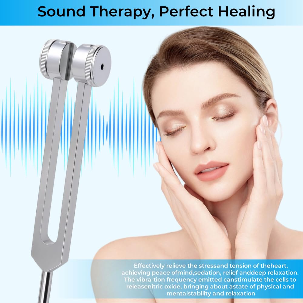 128hz Tuning Fork Hammer Aluminum Alloy Medical Non-Magnetic Tuning Fork for Healing DNA Repair Healing Sound Therapy Balancing Healers Vibration Accurate Frequency - Image 4