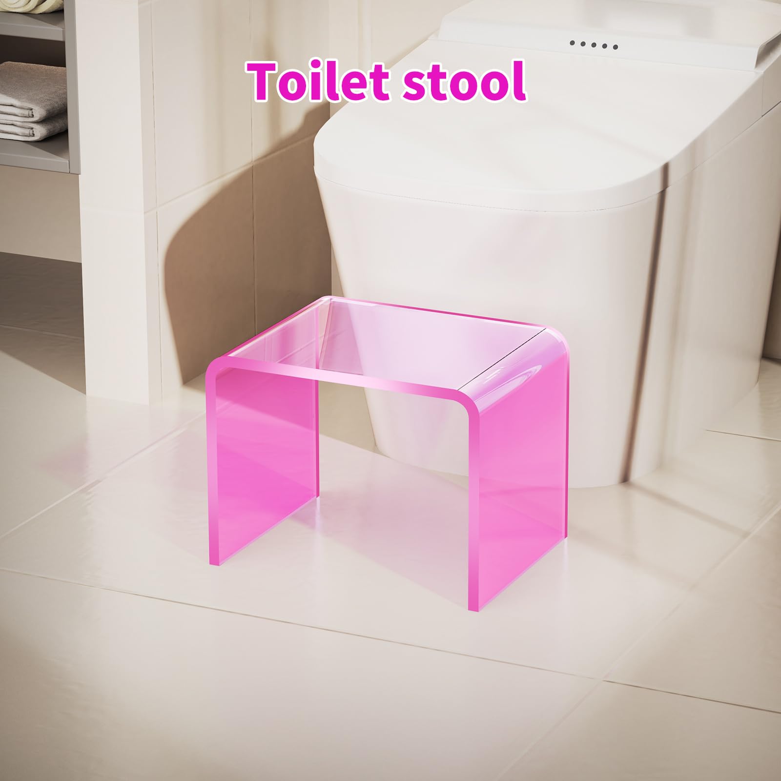 BOPKOWI Acrylic Step Stool,Acrylic Stool,Acrylic Small Step Stool