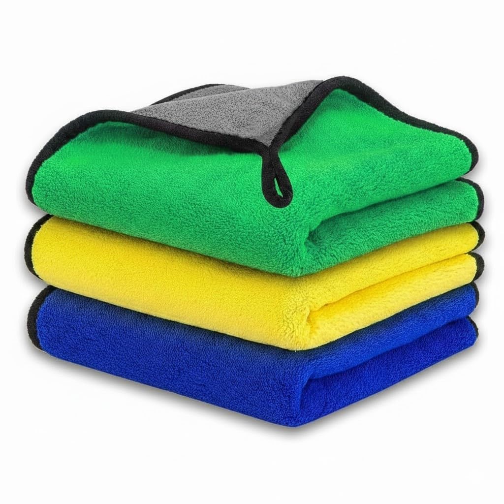 Devabapa Premium 600 GSM Microfiber Cleaning Cloths (3 Pack) - Ultra Absorbent Dual-Sided Towels - Scratch-Free Microfiber... - Review, Price and Buying Guide