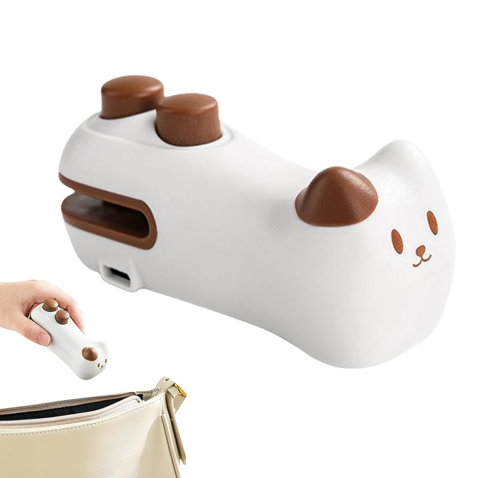 Mini Scellant de sacs avec lame et fermeture magnétique pour aliments rechargeables magnétiques pour collations et animaux de compagnie