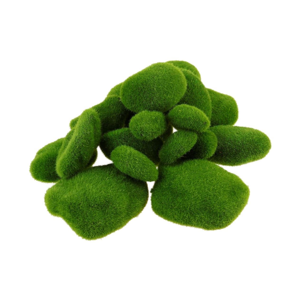 NUOBESTY 3 Juegos Bola De Musgo Verde Bandejas Decorativas Miniatura De Musgo De Piedra Acuario De Rocas De Piedra De Cubierta De Imitación Green 19 Uds * 3