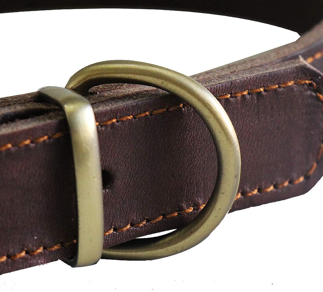 QRDA Classic Pet Collars,Adjustable Leather Dogs Collar with Brass Hardware,Premium Quality,Soft, Breathable : Pet Supplies