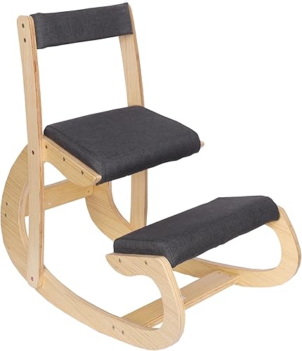 Miniatura 1 de Silla mecedora ergonómica para oficina en casa ajustable vertical (con respaldo)
