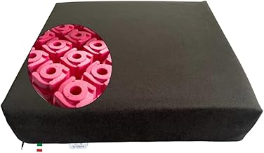 GM Anti-bedsore cushion for wheelchair, 40 x 40 x 9 cm, anti-bedsore cushion for chair, memory foam and polyurethane cushion, pram cushion, armchair for the elderly, made in Italy (black)