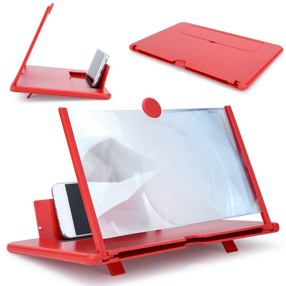 Mobile Screen Magnifier with Foldable Stand Phone Screen Enlarger Eye Protection Amplifier for Movies Gaming Video-picture-25