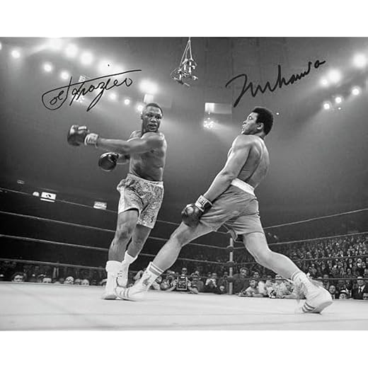Ikonic Fotohaus Muhammad Ali Joe Frazier Boxing Legends Signed Photo Autograph Print Wall Art Home Decor